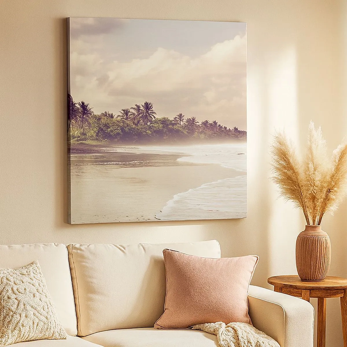 Quadro em tela - Carícia das ondas - 30x30 cm