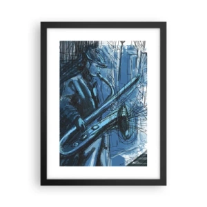 Pôster com moldura preta - Rapsódia Urbana - 30x40 cm