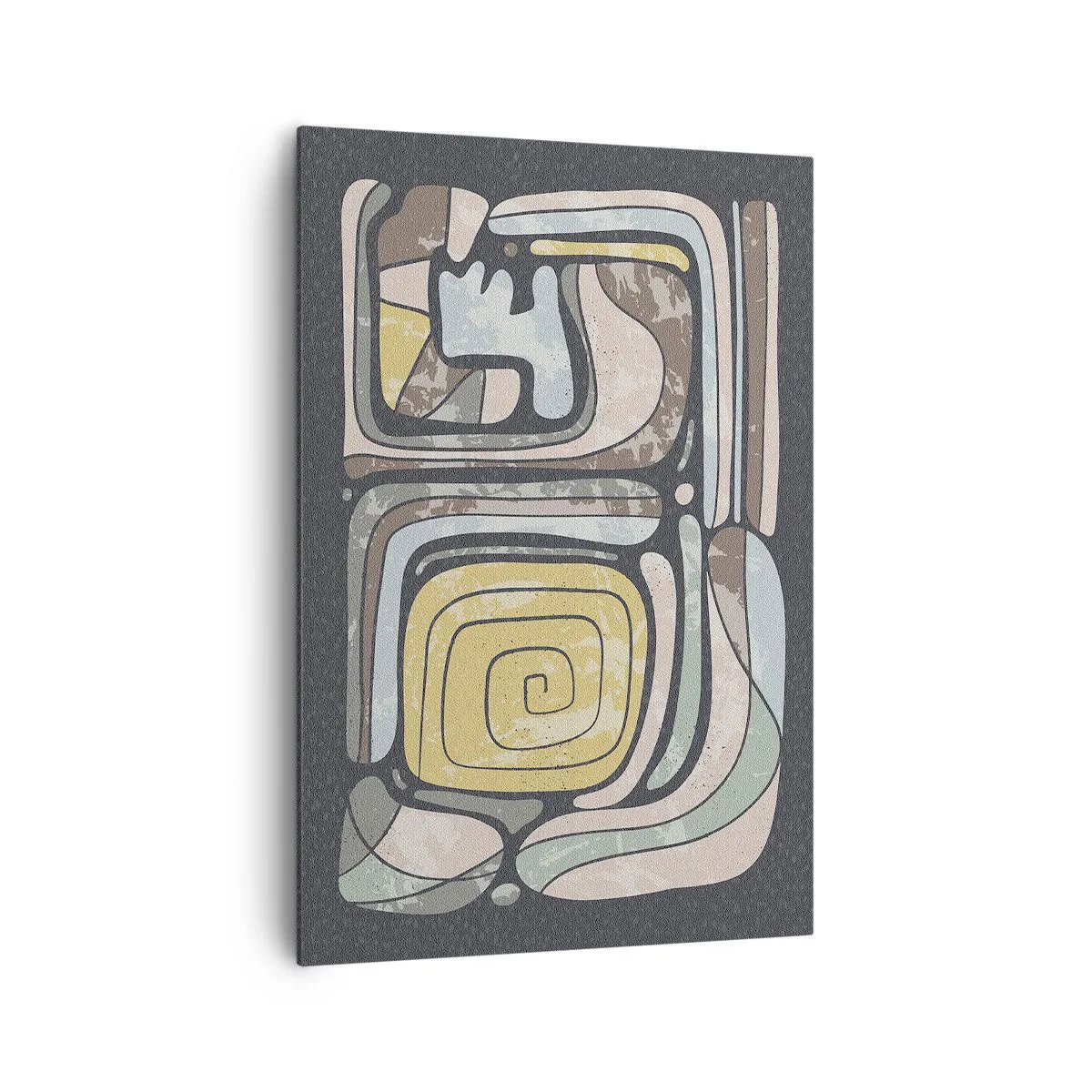 Quadro em tela - Abstração no espírito pré-colombiano - 70x100 cm