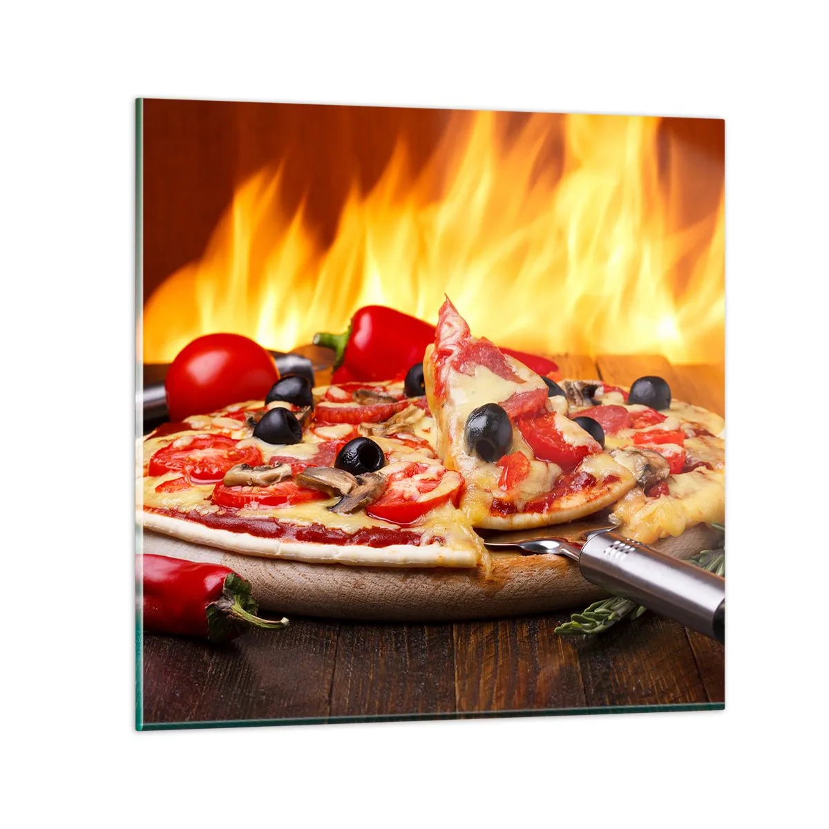 Quadro em vidro - From Italy with love - 30x30 cm