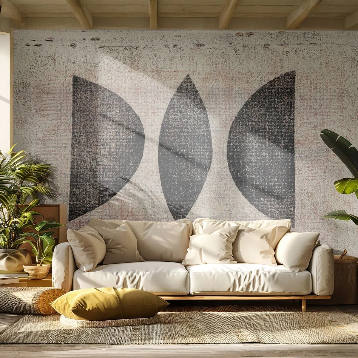 Papel de Parede Autocolante Deluxe Sticker - Abstração étnica - Abstração, Pedaço, Arte Moderna - 250x175 cm