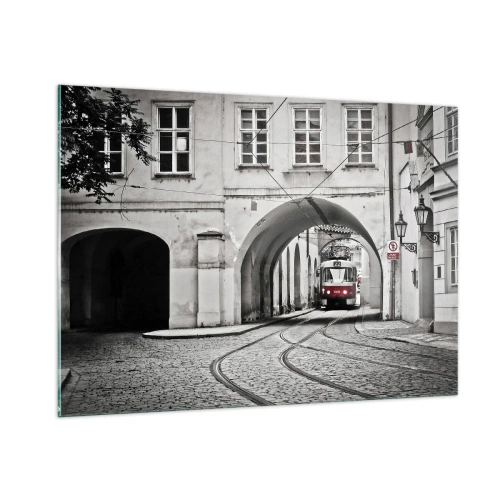 Quadro em vidro - Através do labirinto urbano - 100x70 cm