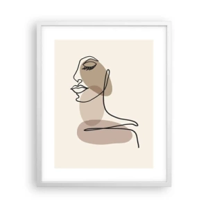 Pôster em moldura branca - Ouvindo-se a si própria - 40x50 cm