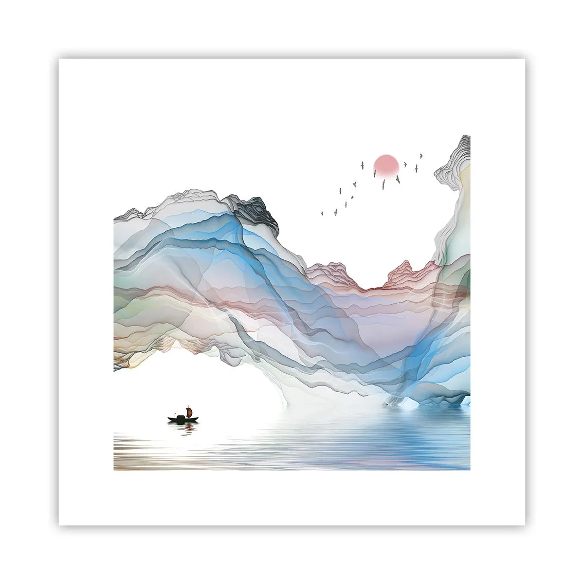 Pôster - Em direção às montanhas de cristal - 30x30 cm