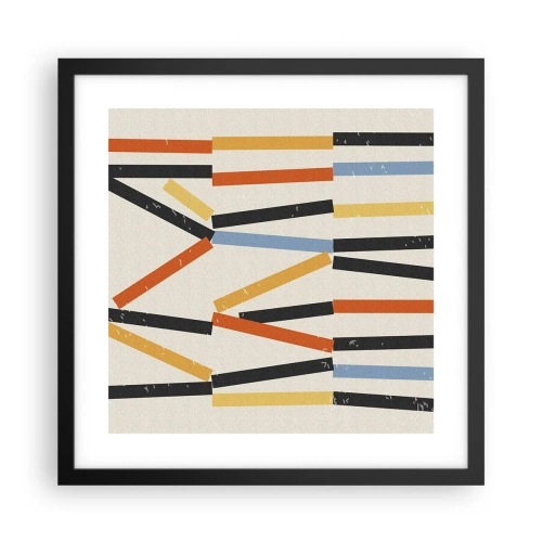 Pôster com moldura preta - Composição ao nível - 40x40 cm