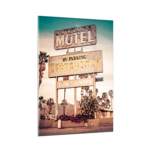 Quadro em vidro - O tempo parou aqui - 50x70 cm