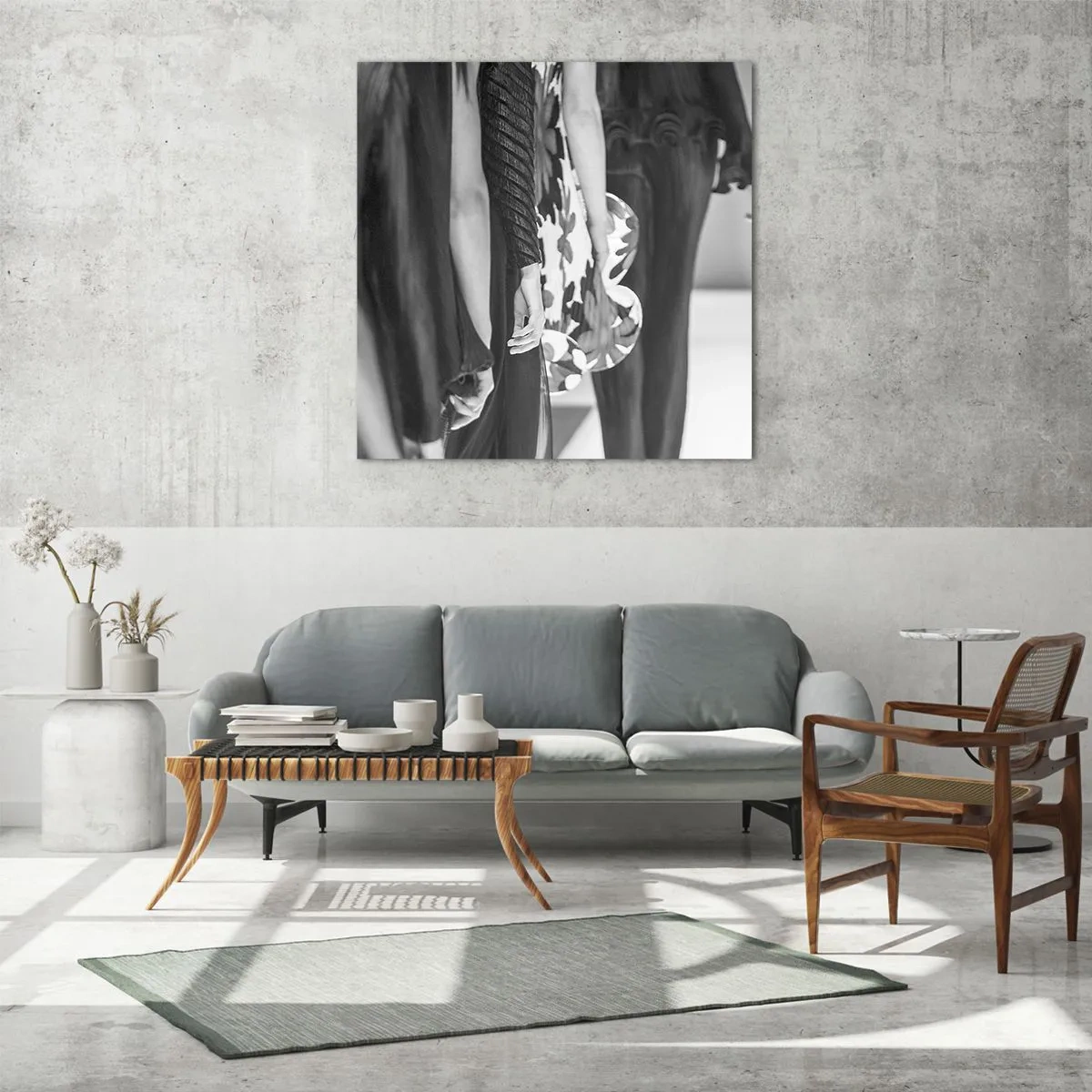 Quadro em vidro - Um desfile estiloso - 50x50 cm