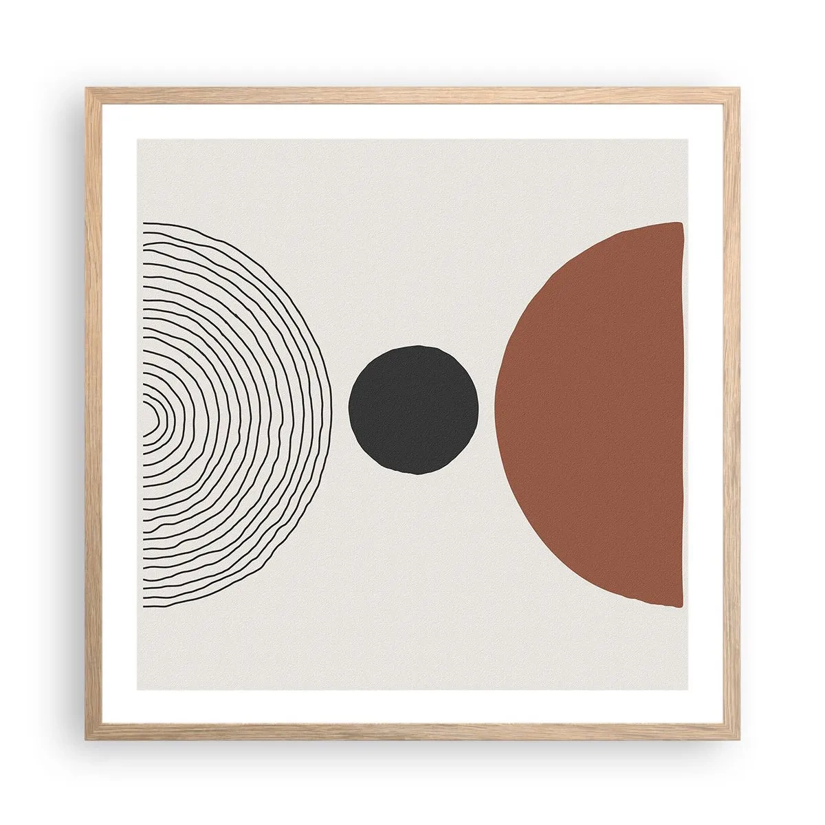 Pôster com moldura de carvalho claro - Em destaque - 60x60 cm