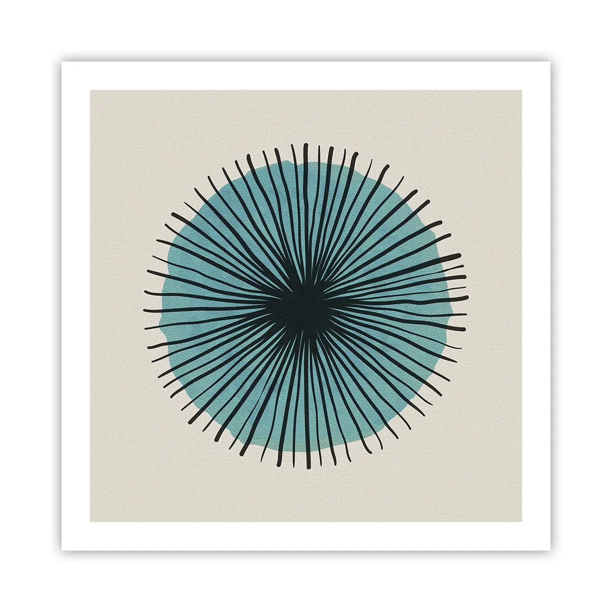 Pôster - Radiante sobre o azul - 60x60 cm