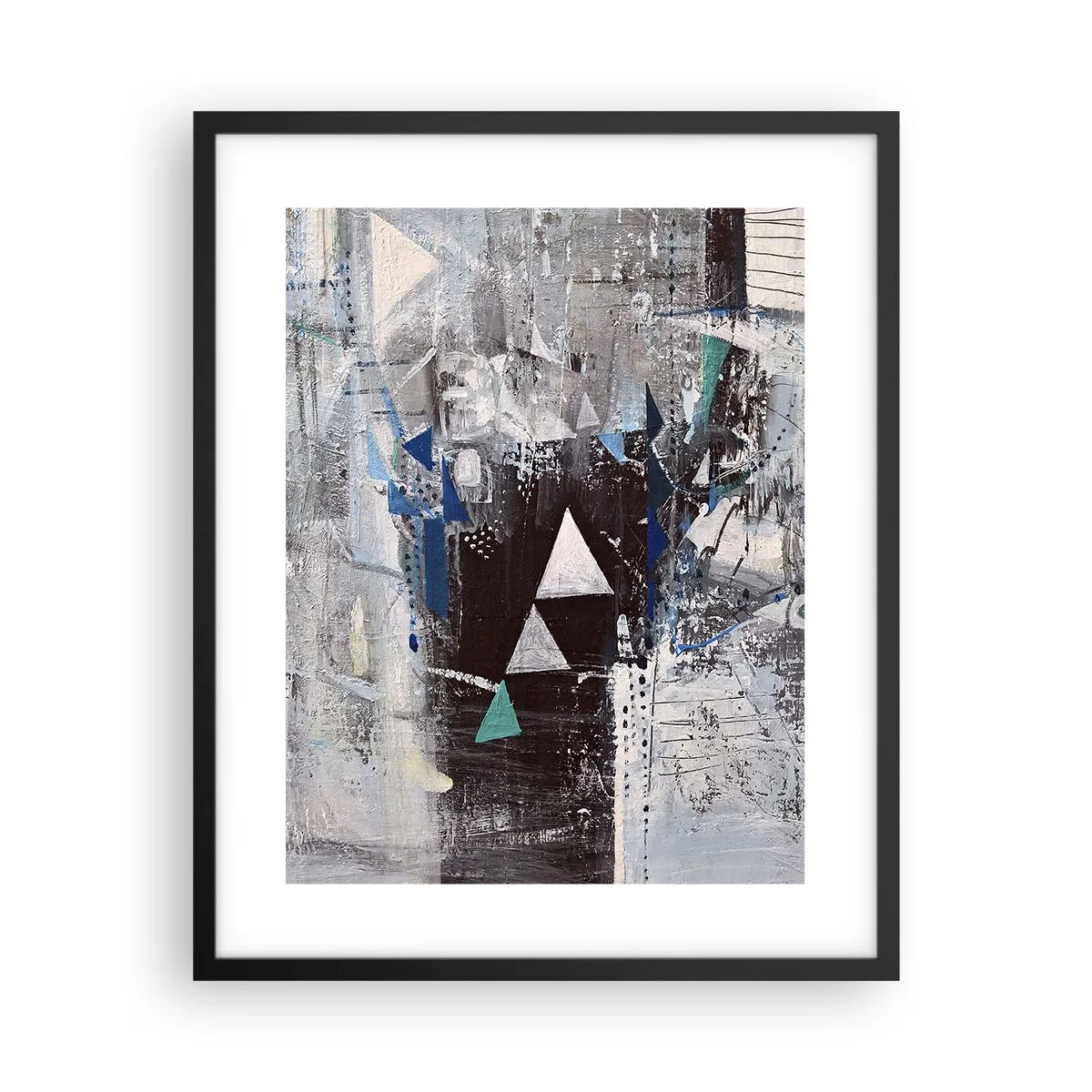 Pôster com moldura preta - A ordem superior dos triângulos - 40x50 cm