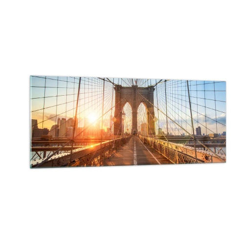 Quadro em vidro - Na Ponte Dourada - 100x40 cm