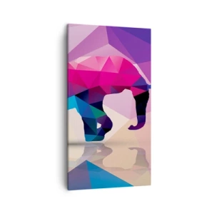 Quadro em tela - Dinossauro de cristal - 45x80 cm