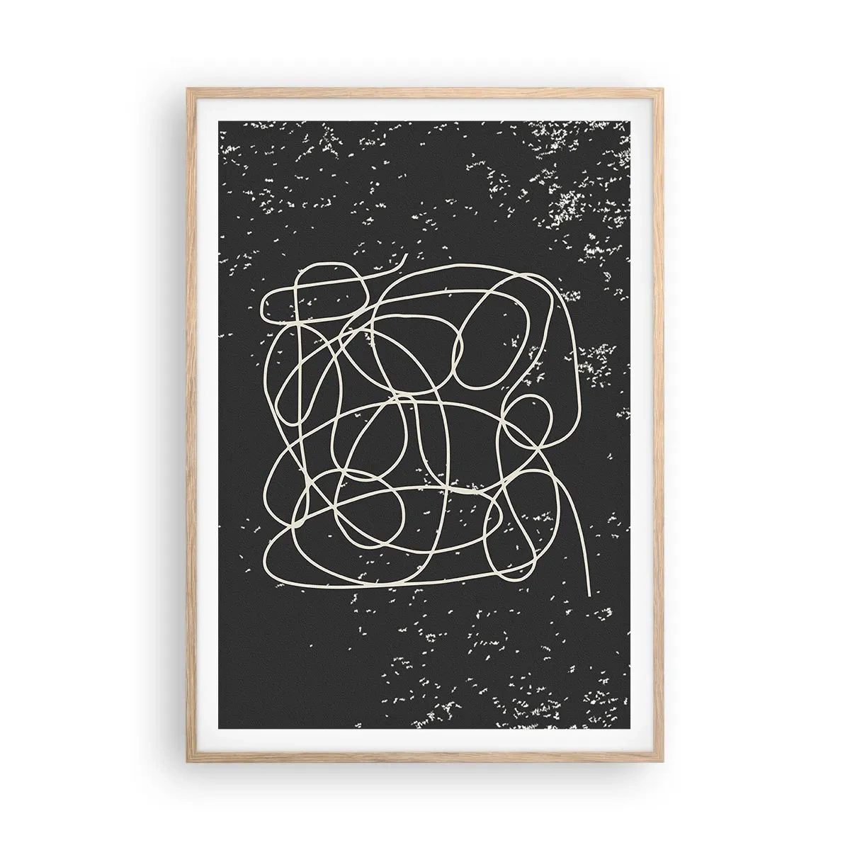 Pôster com moldura de carvalho claro - Pensamentos errantes - 70x100 cm