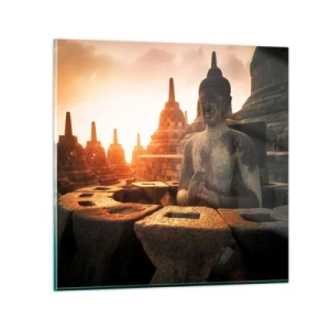 Quadro em vidro - Clima de grande sabedoria - 50x50 cm