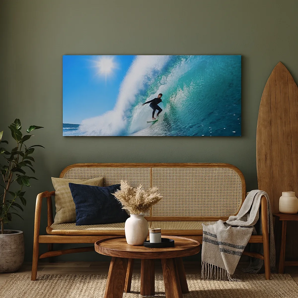 Quadro em tela - Azul gigante - 30x30 cm