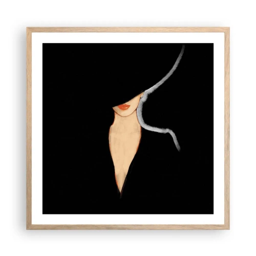 Pôster com moldura de carvalho claro - Elegância e estilo - 60x60 cm