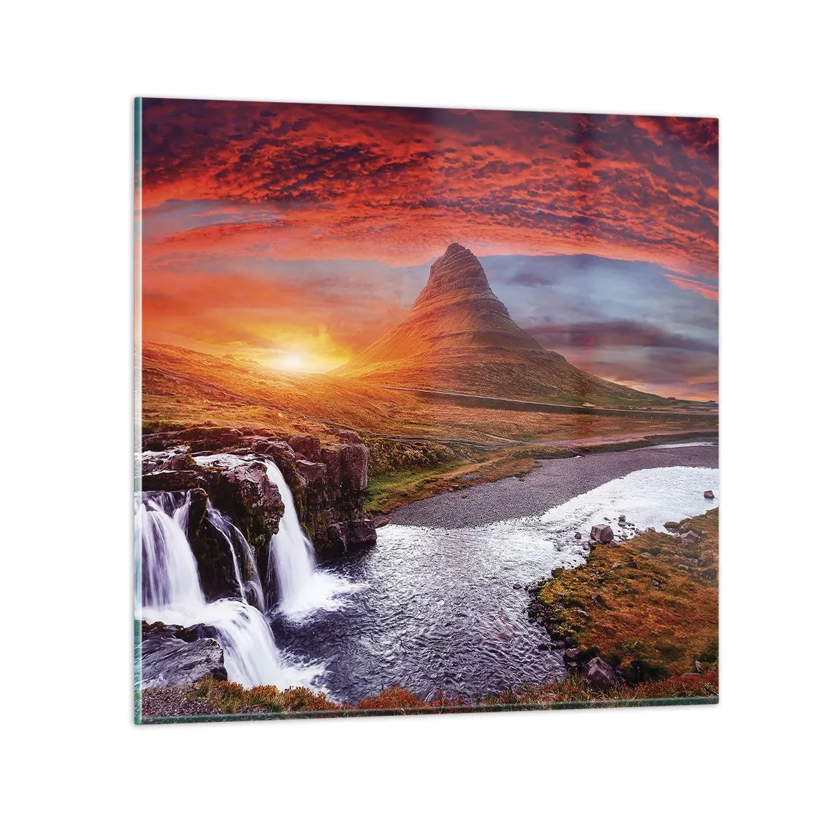 Quadro em vidro - A vista da Terra Média - 60x60 cm