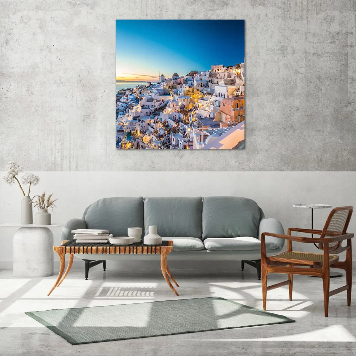 Quadro em vidro - A essência grega - 60x60 cm