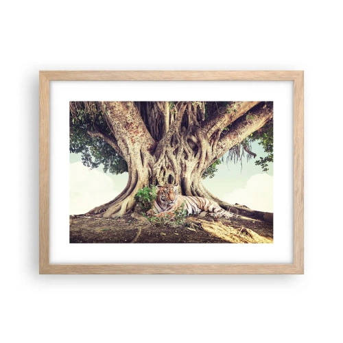 Pôster com moldura de carvalho claro - Vista do livro de Gênesis - 40x30 cm