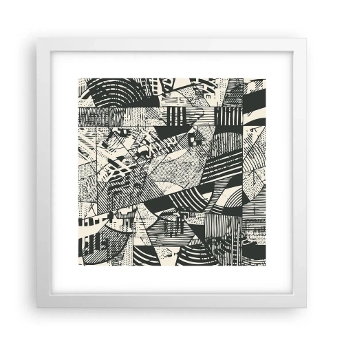 Pôster em moldura branca - A dinâmica do presente - 30x30 cm
