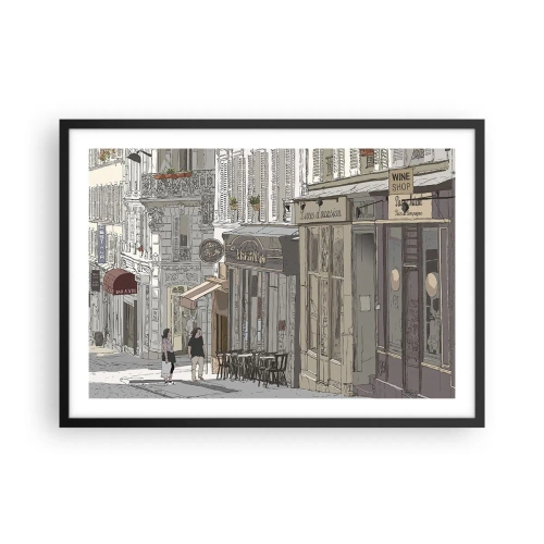 Pôster com moldura preta - Alegrias urbanas - 70x50 cm