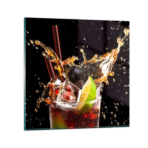 Quadro em vidro - Alegria e energia das cores - 30x30 cm