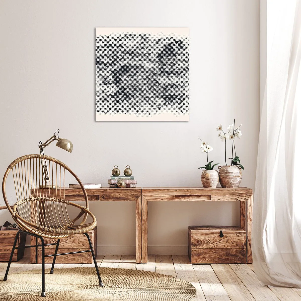 Quadro em tela - Composição nebulosa - 60x60 cm