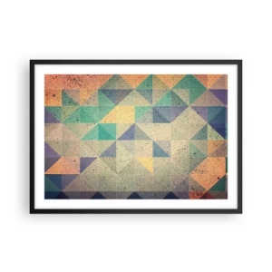 Pôster com moldura preta - República dos triângulos - 70x50 cm