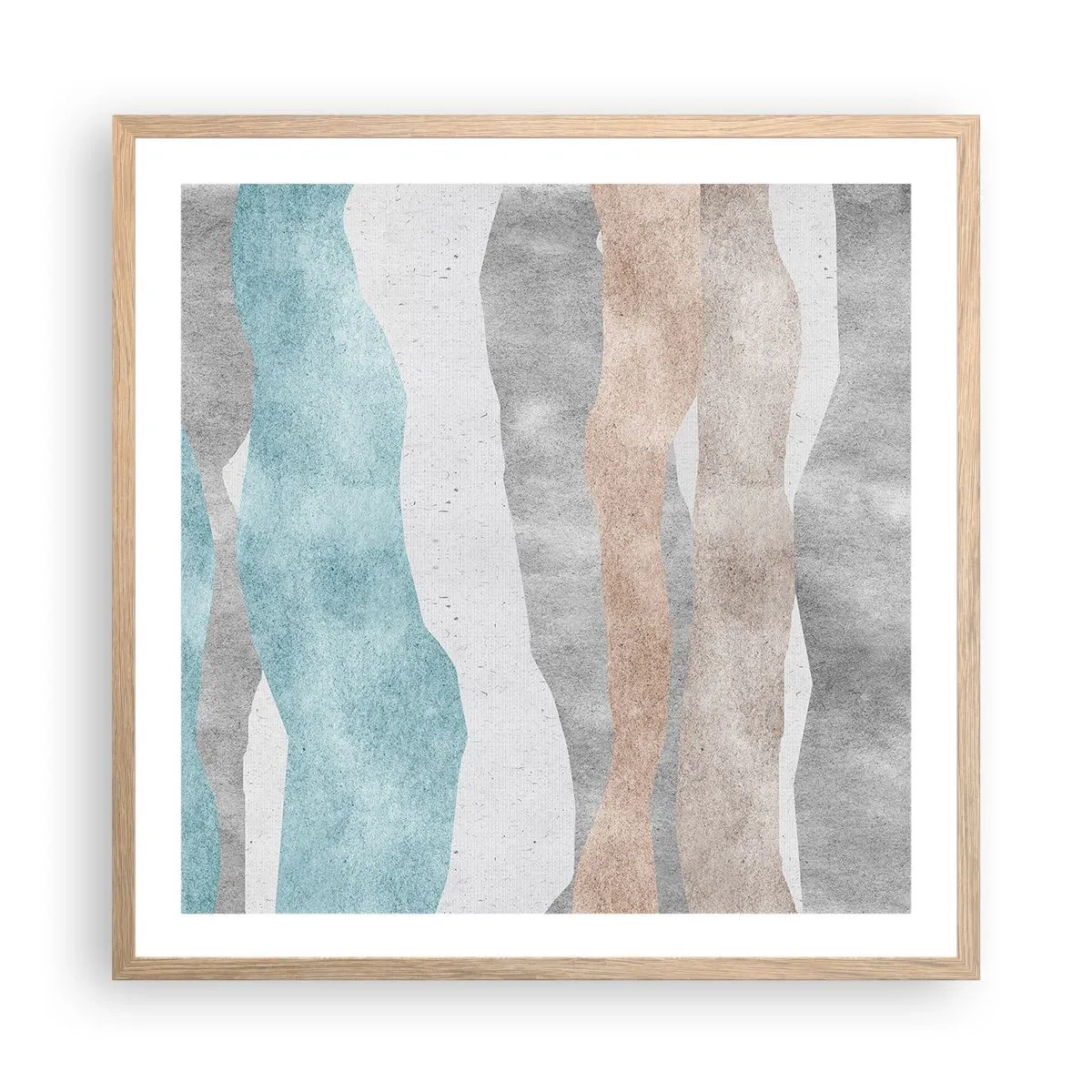 Pôster com moldura de carvalho claro - Um estudo de proximidade - 60x60 cm