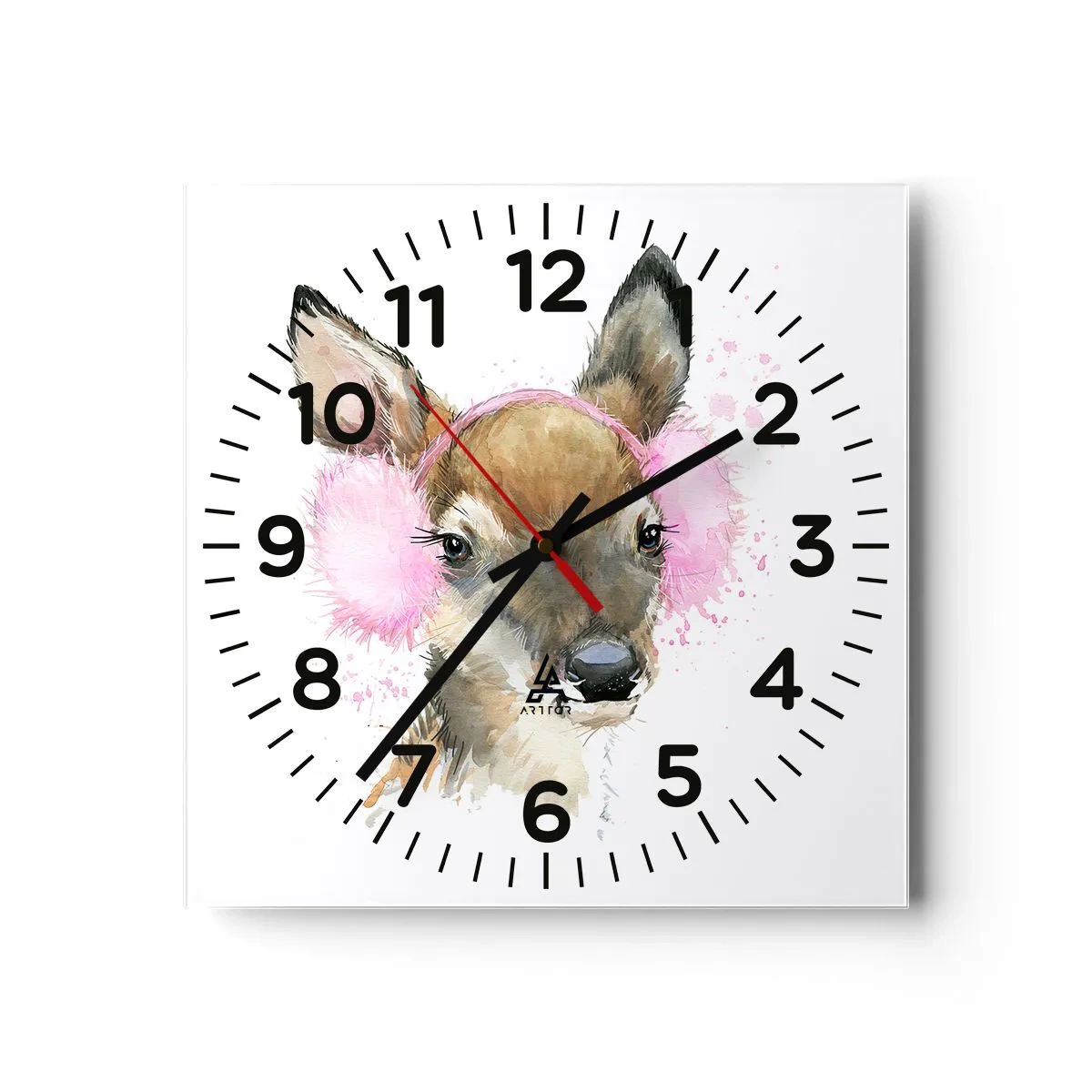 Relógio de parede - Relógio em vidro - E o frio já não é assustador - 40x40 cm