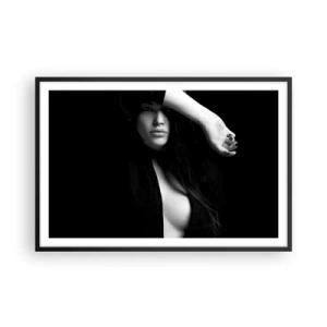 Pôster com moldura preta - Escola de sedução - 91x61 cm