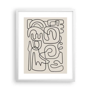 Pôster em moldura branca - Na trilha - 40x50 cm