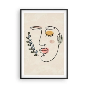 Pôster com moldura preta - Paz encontrada - 61x91 cm