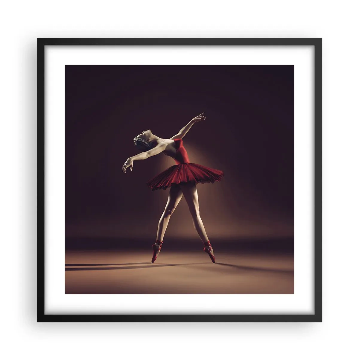 Pôster com moldura preta - Prima ballerina - 50x50 cm