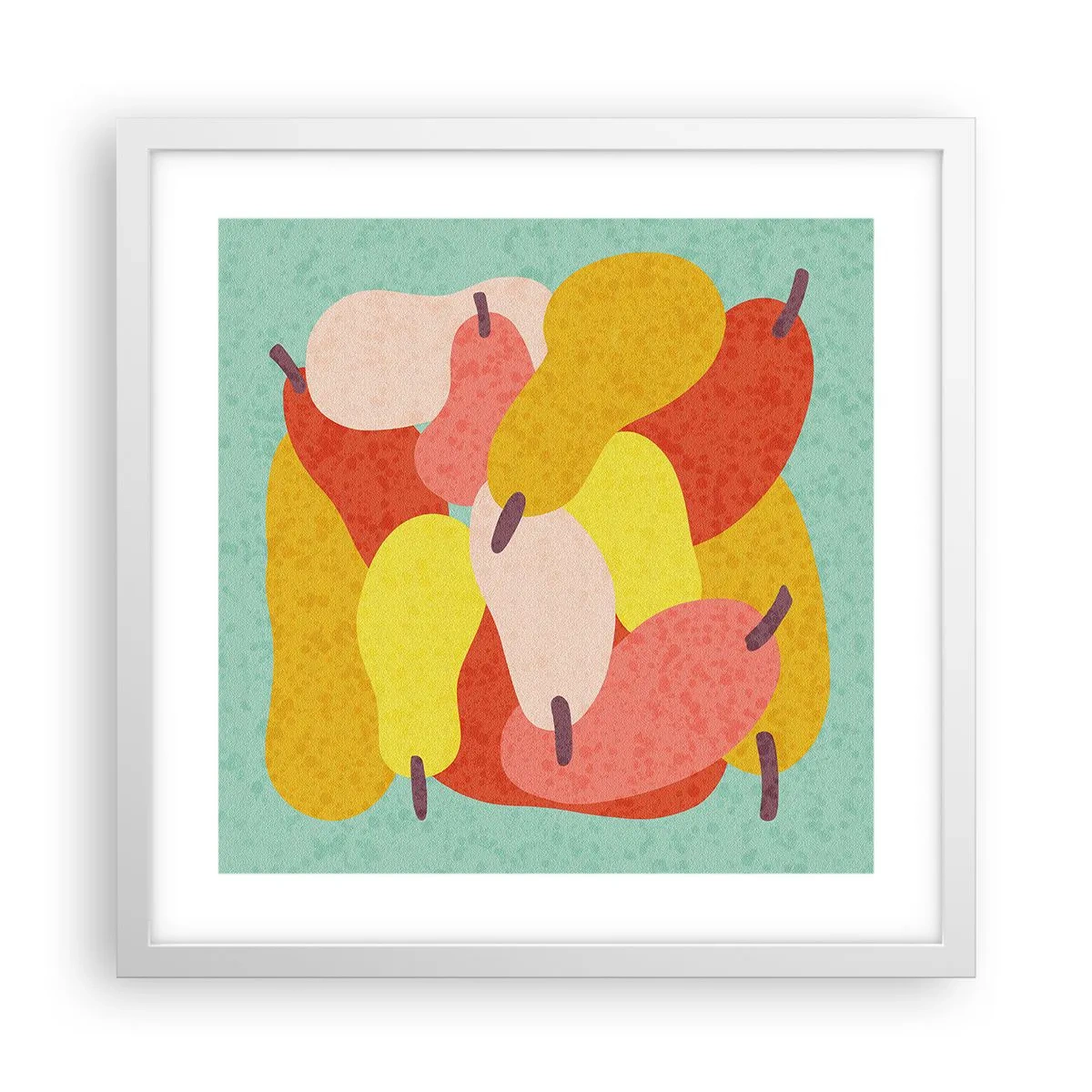 Pôster em moldura branca - Experimente o sol de verão - 40x40 cm