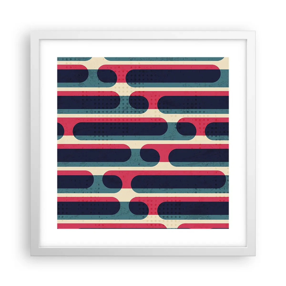 Pôster em moldura branca - Avançado e profundo - 40x40 cm