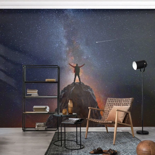 Papel de Parede Premium Sand - A força está comigo! - Abstração, Cosmos, Homem - 100x70 cm