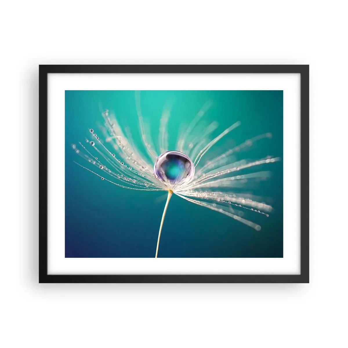 Pôster com moldura preta - Momento místico - 50x40 cm