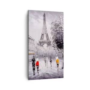 Quadro em tela - Passeio em Paris - 45x80 cm