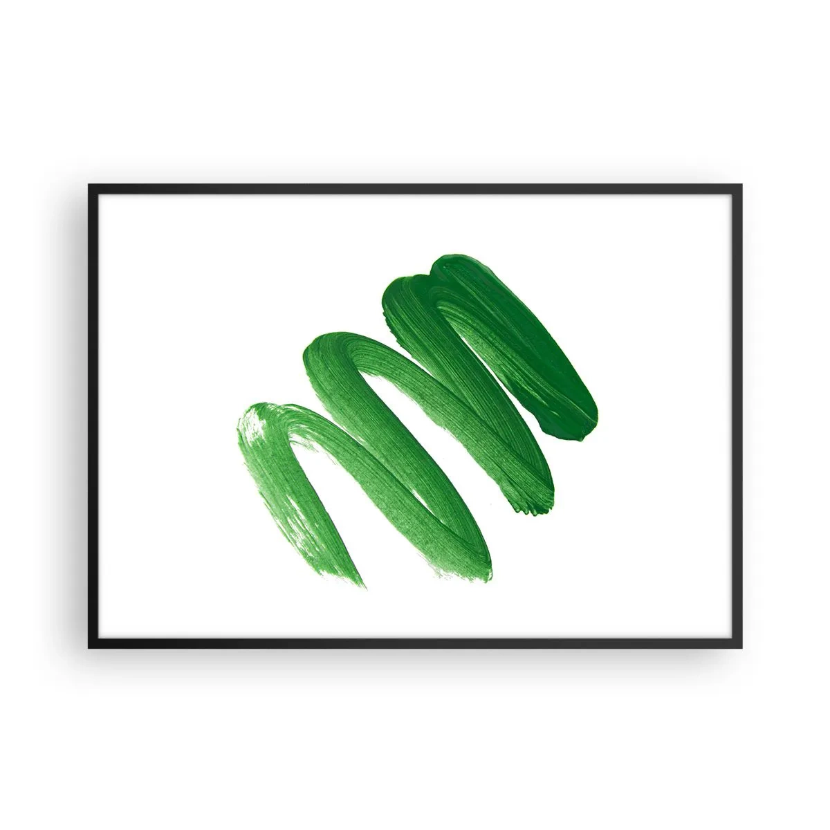 Pôster com moldura preta - Piada verde - 100x70 cm