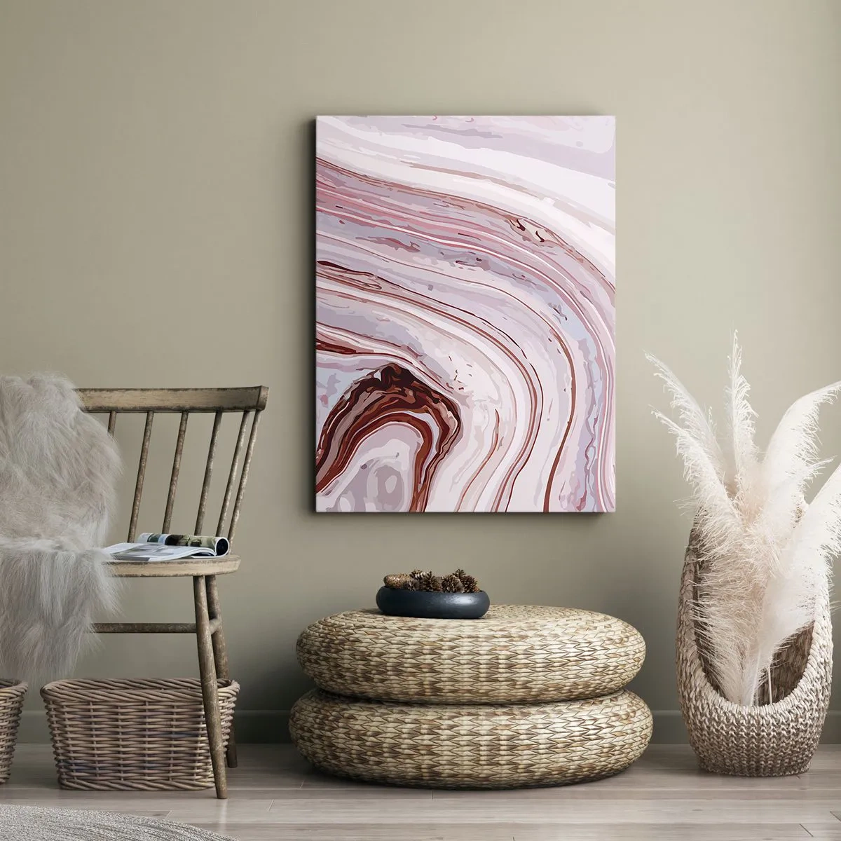 Quadro em tela - Em frente, depois à direita para baixo - 50x70 cm