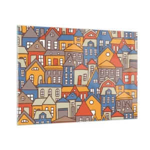 Quadro em vidro - Atrás da casa - 100x70 cm