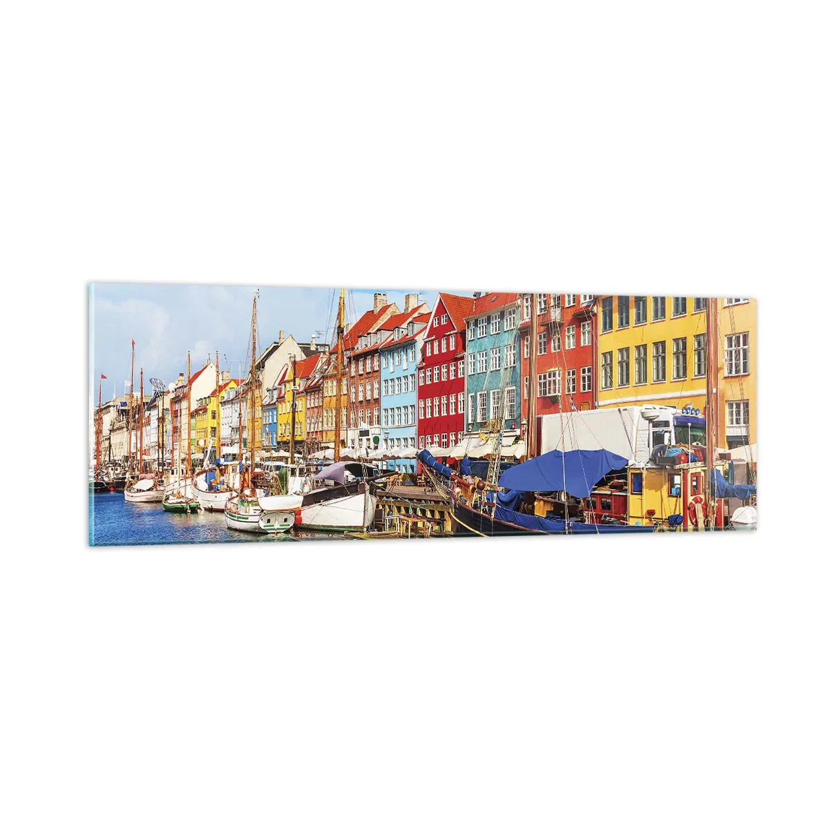 Quadro em vidro - Orla alegre - 90x30 cm