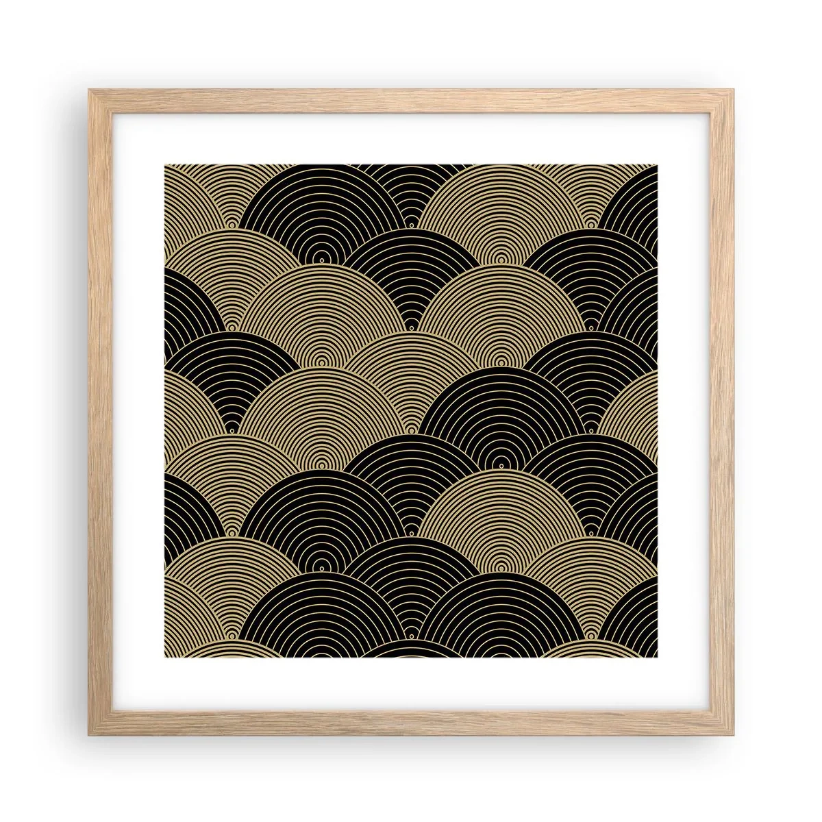 Pôster com moldura de carvalho claro - Unidade na multiplicidade - 40x40 cm