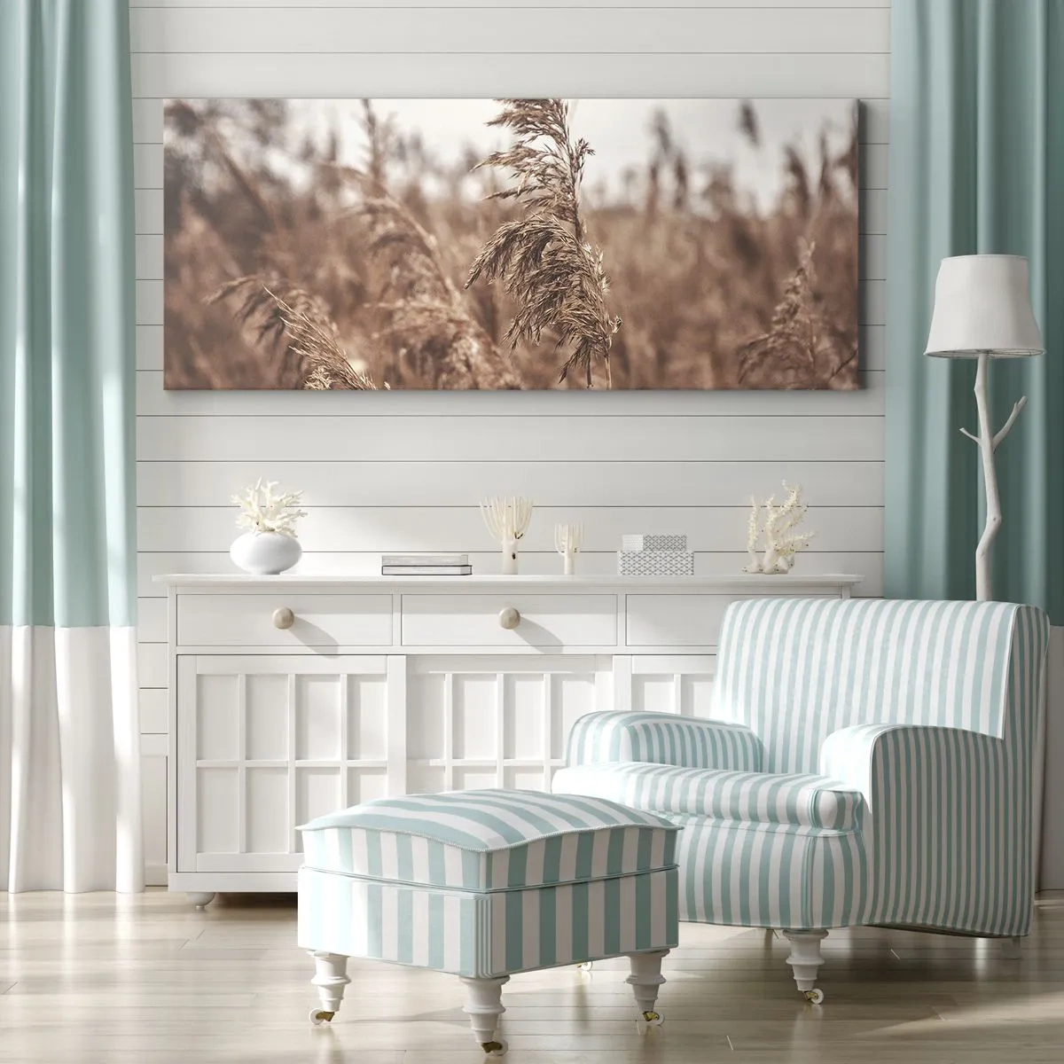 Quadro em tela - O outono já chegou ao campo - 100x40 cm