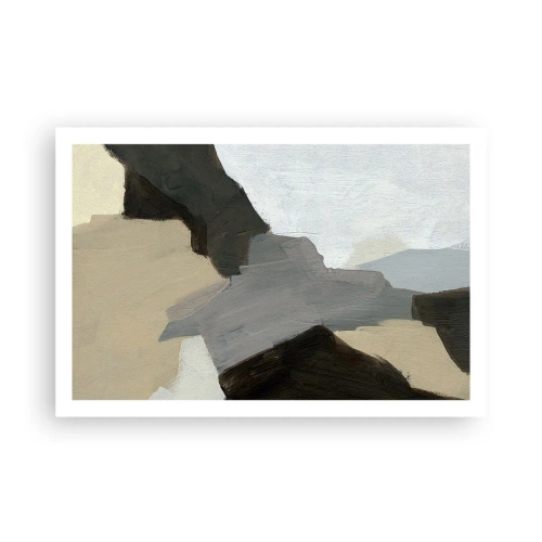 Pôster - Abstração: a encruzilhada do cinza - 91x61 cm