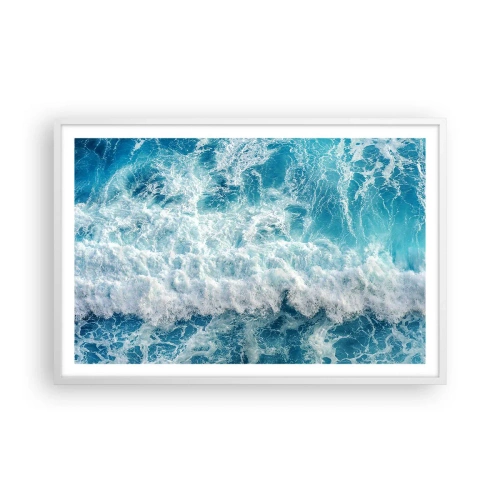 Pôster em moldura branca - Alegremente e aos saltos - 91x61 cm