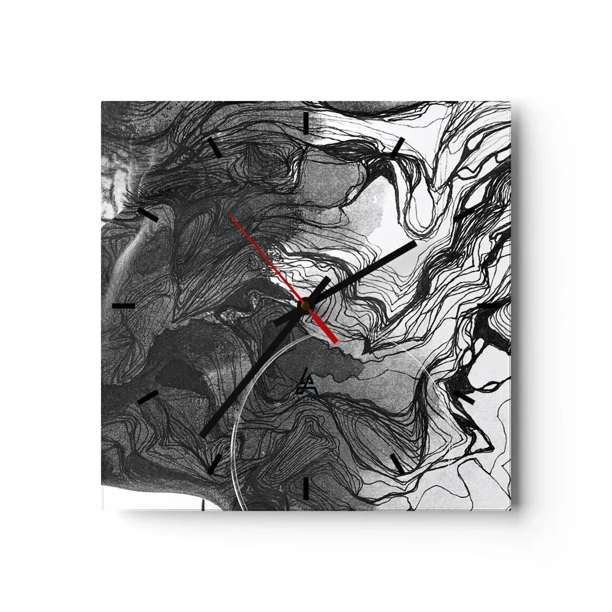 Relógio de parede - Relógio em vidro - Entrelaçados em sonhos - 40x40 cm