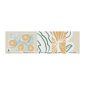 Amostra de papel de parede autocolante Deluxe Sticker - Étnico com um toque de abstração - Boho, Limão, Minimalismo - 100x30 cm