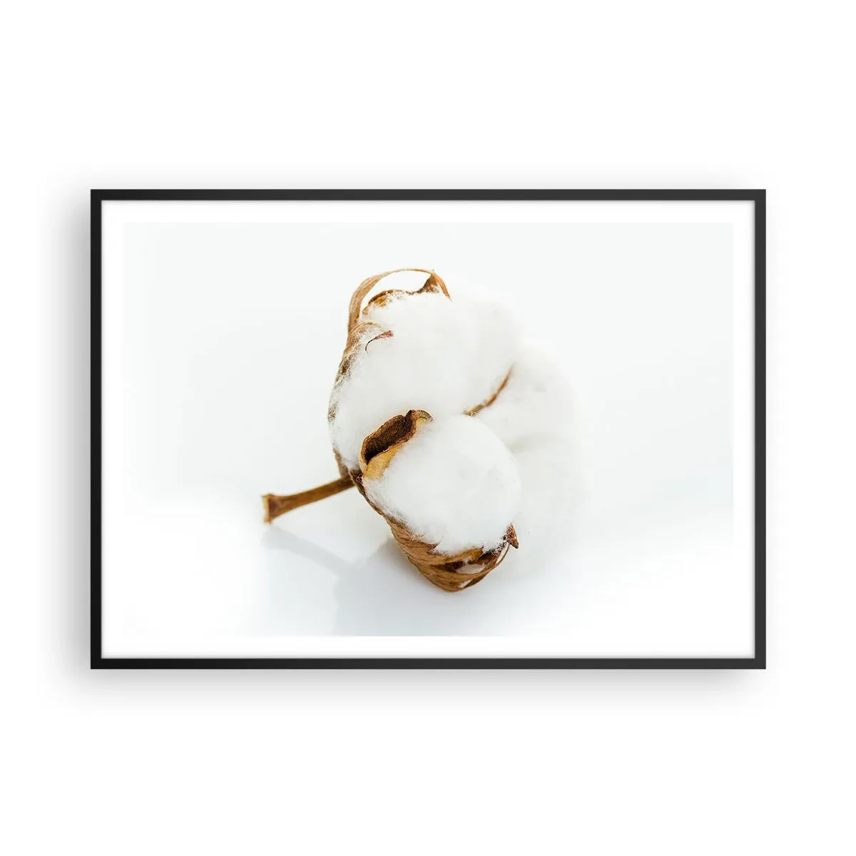 Pôster com moldura preta - Suave por natureza - 100x70 cm
